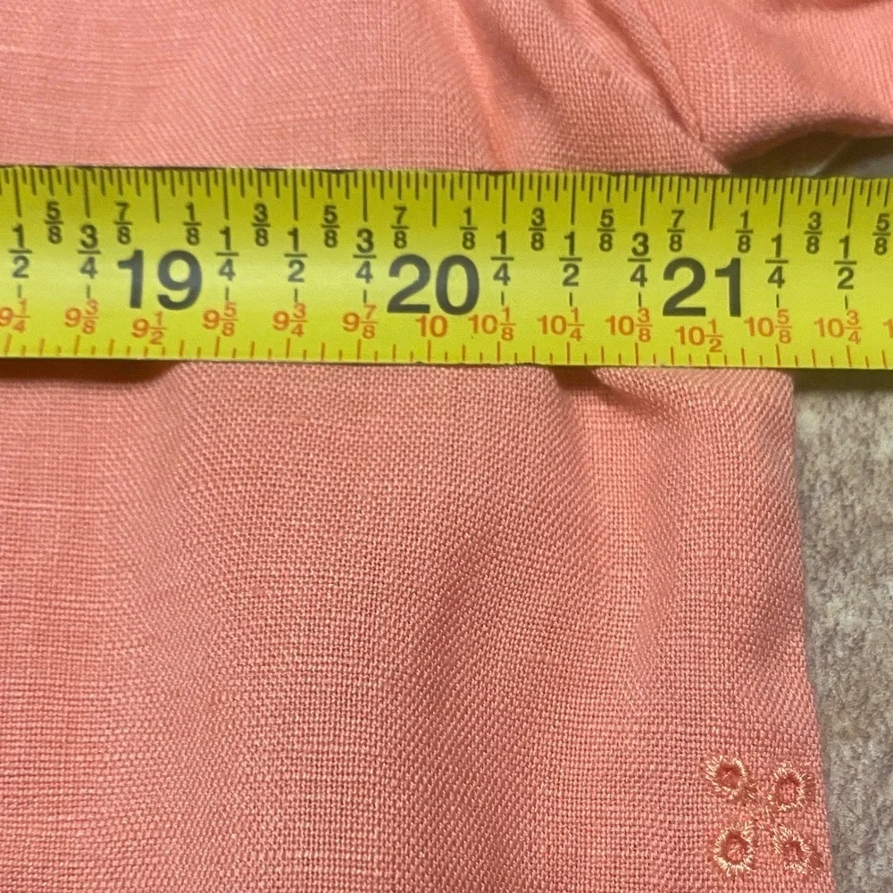 Chelsea Studio Medium Linen-Cotton Blend Top in Peach - Picture 9 of 14
